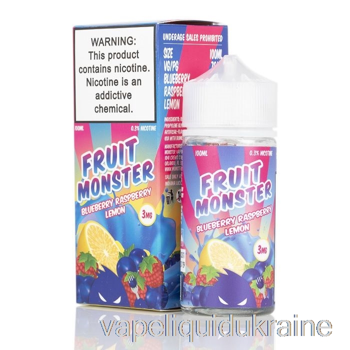 Vape Ukraine Blueberry Raspberry Lemon - Fruit Monster - 100mL 0mg